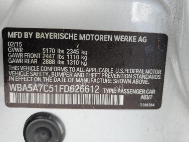2015 BMW 528 XI WBA5A7C51FD626612
