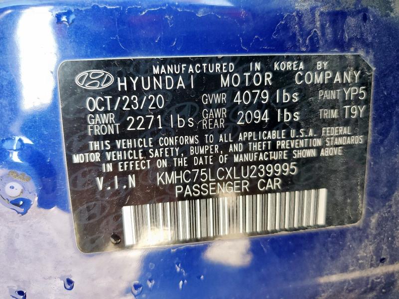 2020 HYUNDAI IONIQ SE KMHC75LCXLU239995