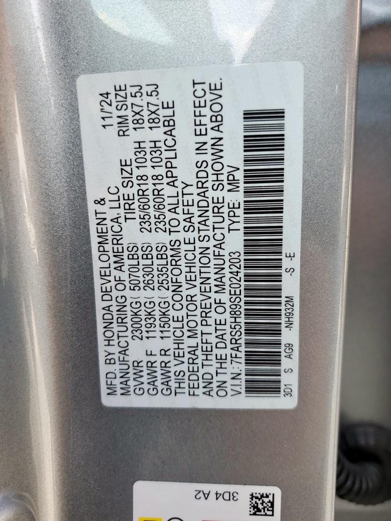 2025 HONDA CR-V SPORT 7FARS5H89SE024203