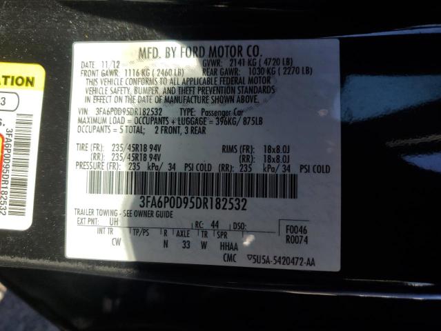 2013 FORD FUSION TITANIUM - 3FA6P0D95DR182532