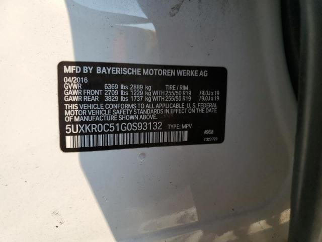 2016 BMW X5 XDRIVE3 - 5UXKR0C51G0S93132