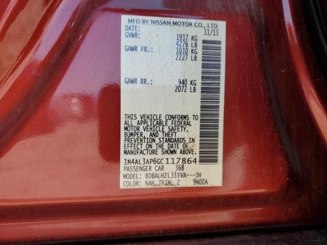 2016 NISSAN ALTIMA 2.5 1N4AL3AP6GC117864