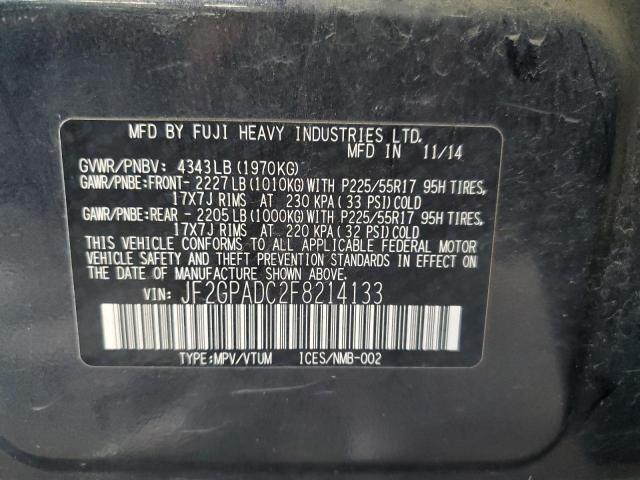 2015 SUBARU XV CROSSTR JF2GPADC2F8214133