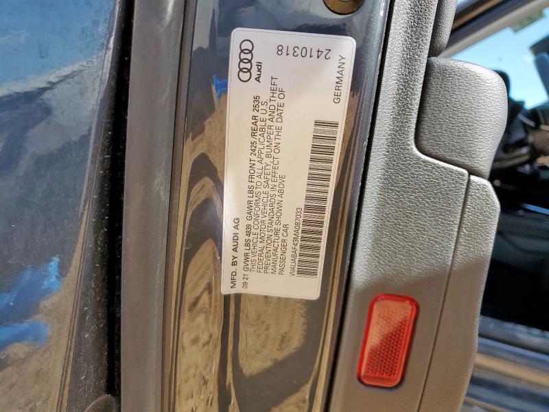 2021 AUDI A4 PREMIUM WAUABAF43MA087033