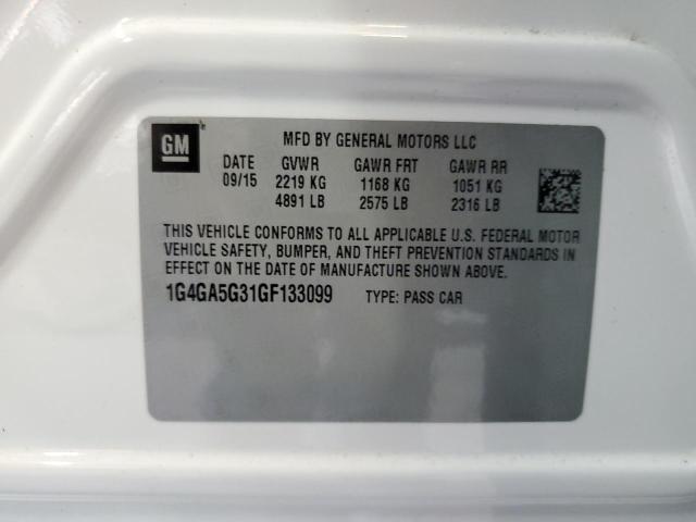 2016 BUICK LACROSSE 1G4GA5G31GF133099