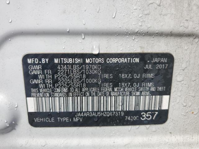2017 MITSUBISHI OUTLANDER JA4AR3AU5HZ067319