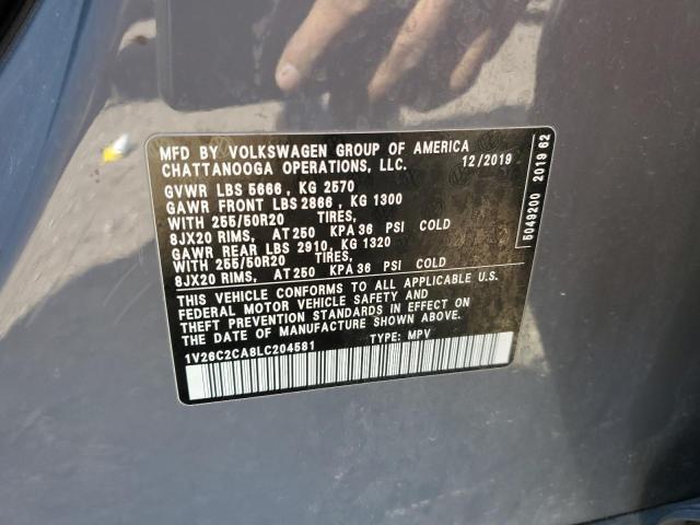 2020 VOLKSWAGEN ATLAS CROS 1V26C2CA8LC204581