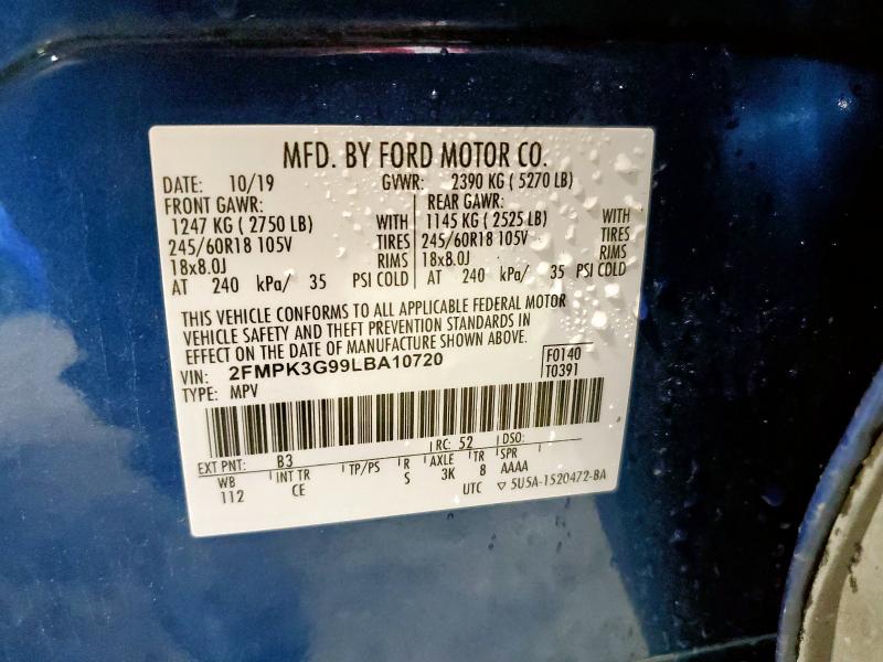 2020 FORD EDGE SE 2FMPK3G99LBA10720