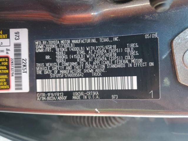2010 TOYOTA TUNDRA DOU - 5TFUY5F17AX095642