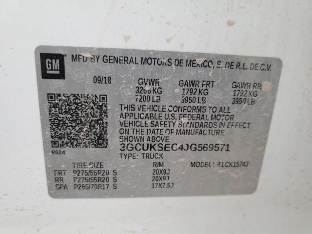 2018 CHEVROLET SILVERADO K1500 LTZ 3GCUKSEC4JG569571