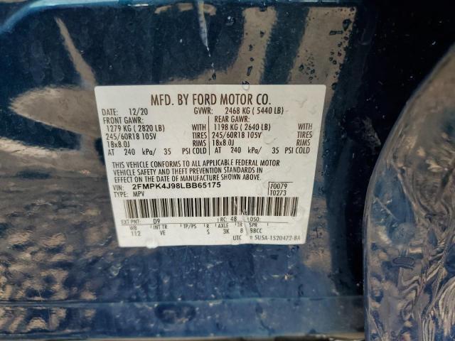 2020 FORD EDGE SEL - 2FMPK4J98LBB65175