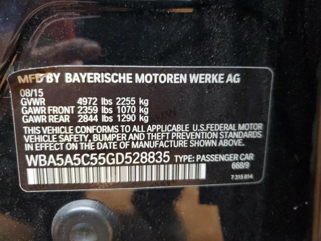 2016 BMW 528 I WBA5A5C55GD528835