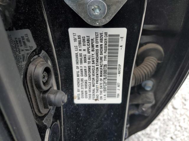 2018 HONDA CIVIC EX 19XFC2F78JE000726