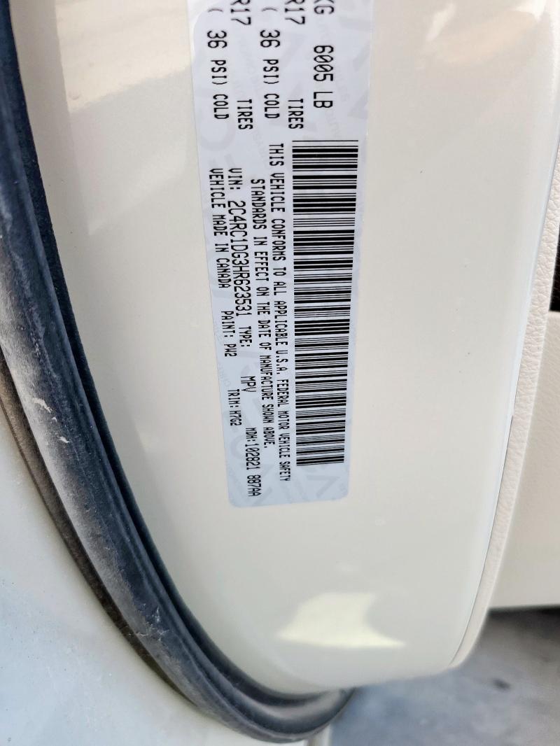 2017 CHRYSLER PACIFICA 2C4RC1DG3HR623531