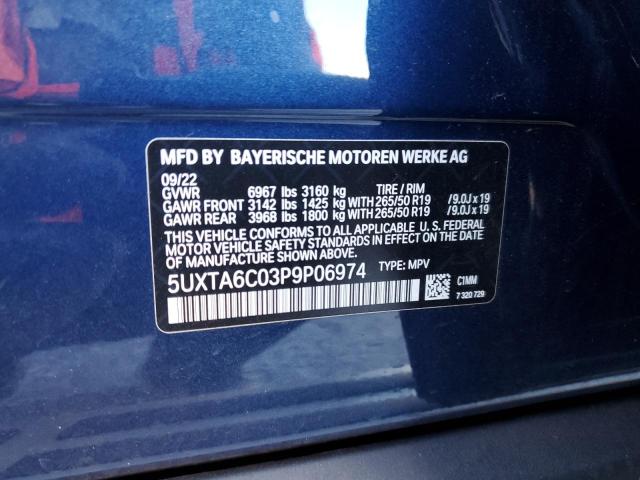 2023 BMW X5 XDRIVE45E 5UXTA6C03P9P06974