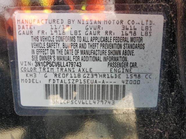 2020 NISSAN KICKS SV 3N1CP5CV6LL479743