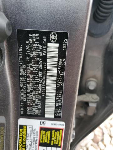 2019 TOYOTA CAMRY LE 4T1B31HK0KU006836