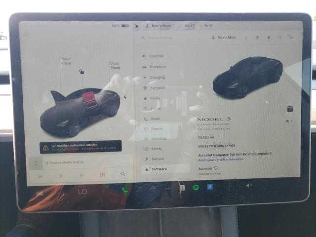 2022 TESLA MODEL 3 5YJ3E1EB9NF127921