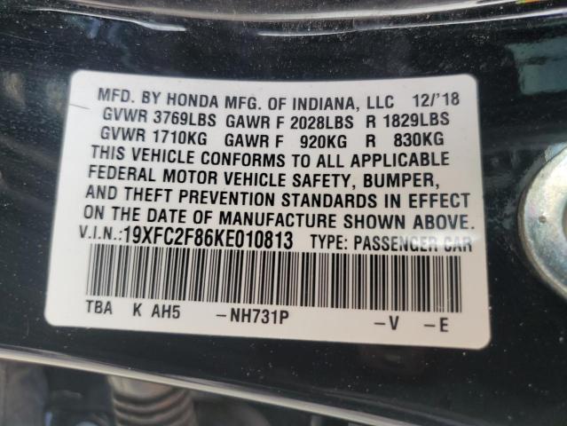 2019 HONDA CIVIC SPOR - 19XFC2F86KE010813