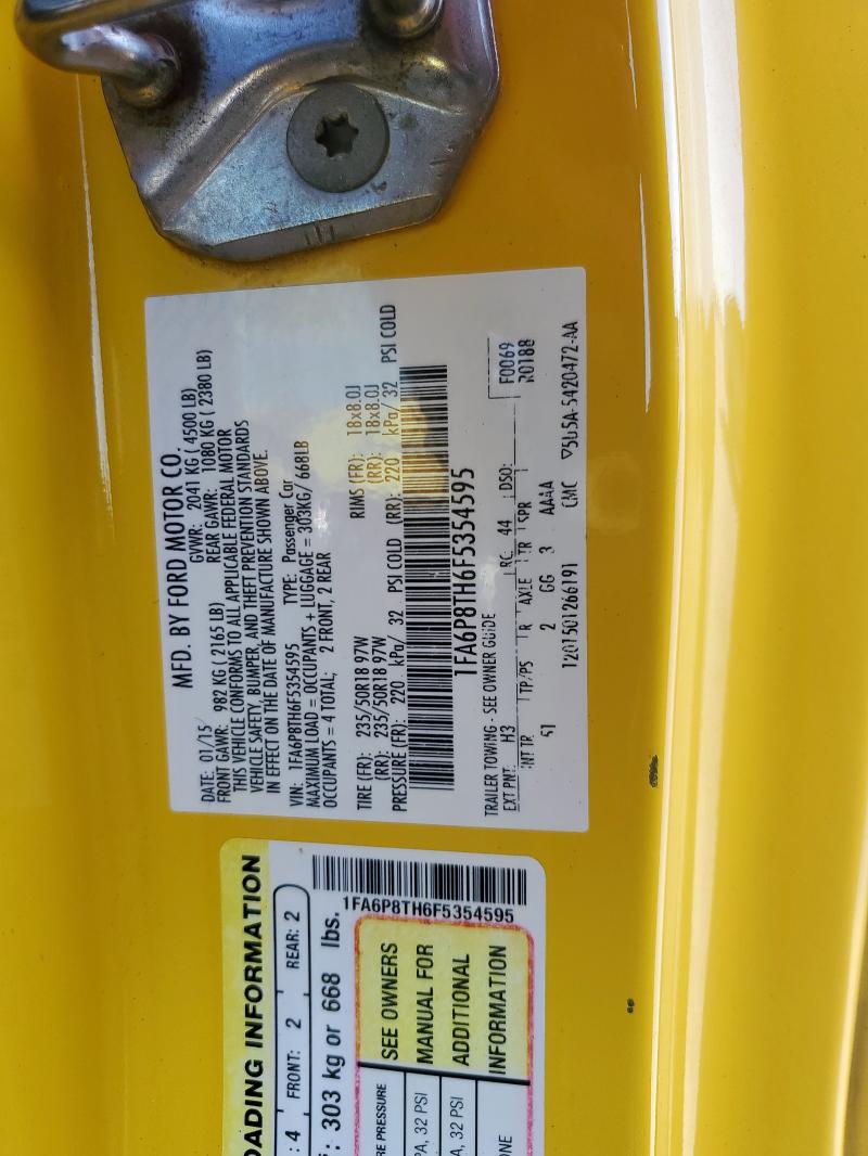 2015 FORD MUSTANG 1FA6P8TH6F5354595