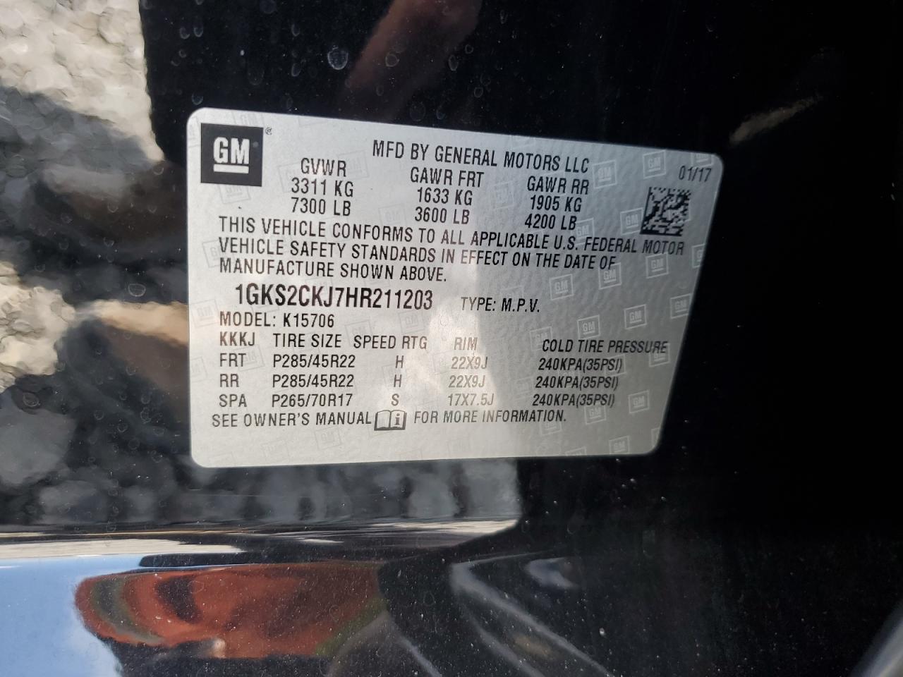 Lot #3301774337 2017 GMC YUKON DENALI