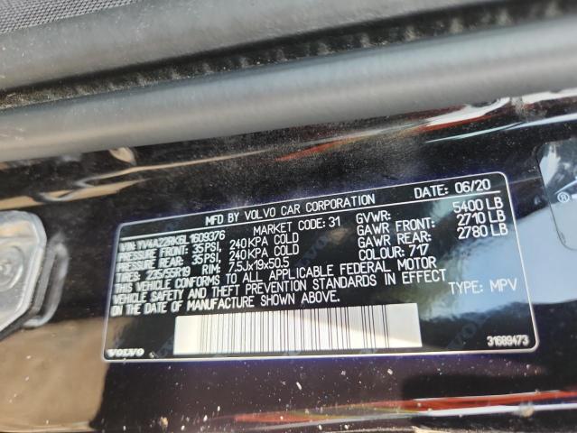 2020 VOLVO XC60 T6 MOMENTUM YV4A22RK6L1609376