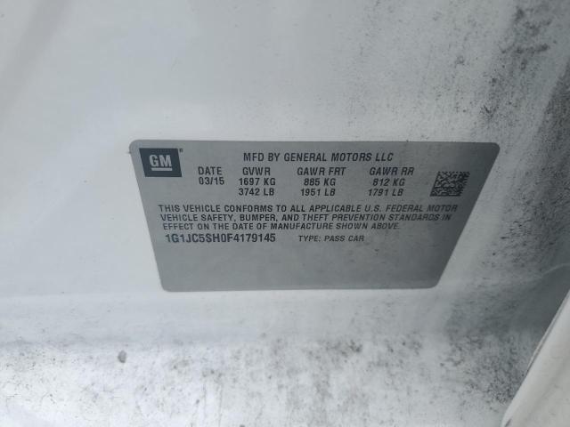 2015 CHEVROLET SONIC LT 1G1JC5SH0F4179145