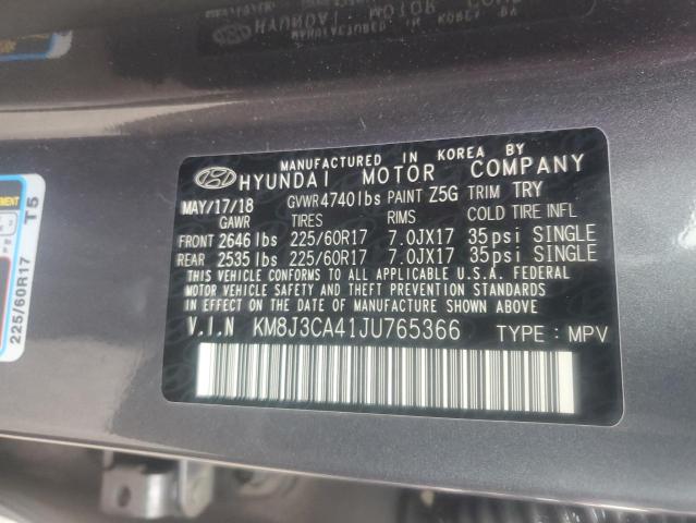 2018 HYUNDAI TUCSON SEL KM8J3CA41JU765366