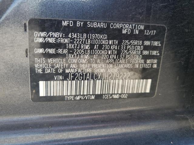 2018 SUBARU CROSSTREK JF2GTALCXJH279222