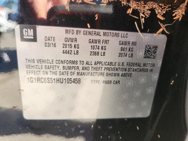 2017 CHEVROLET VOLT LT 1G1RC6S51HU105458