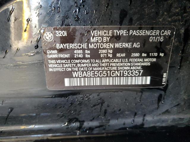 2016 BMW 320 XI WBA8E5G51GNT93357