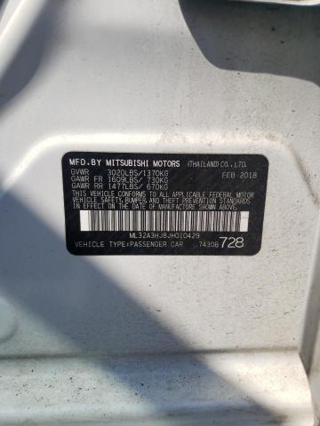 2018 MITSUBISHI MIRAGE ES ML32A3HJ8JH010429
