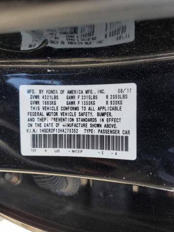 2017 HONDA ACCORD SPO 1HGCR2F13HA275352