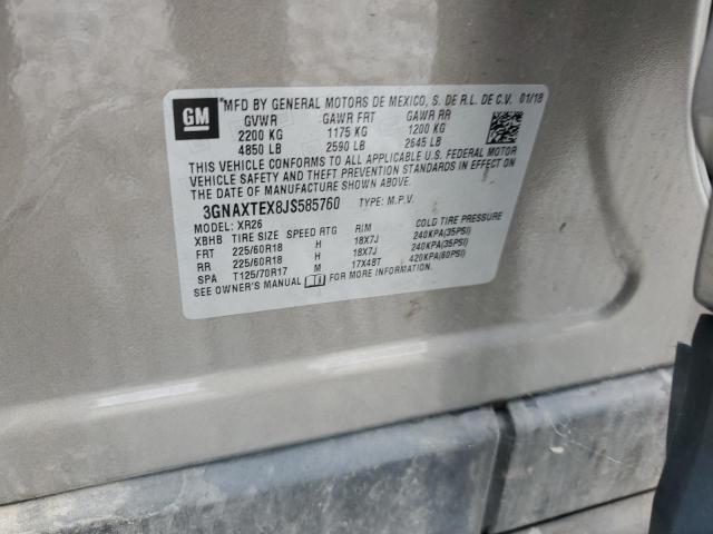 2018 CHEVROLET EQUINOX LT 3GNAXTEX8JS585760