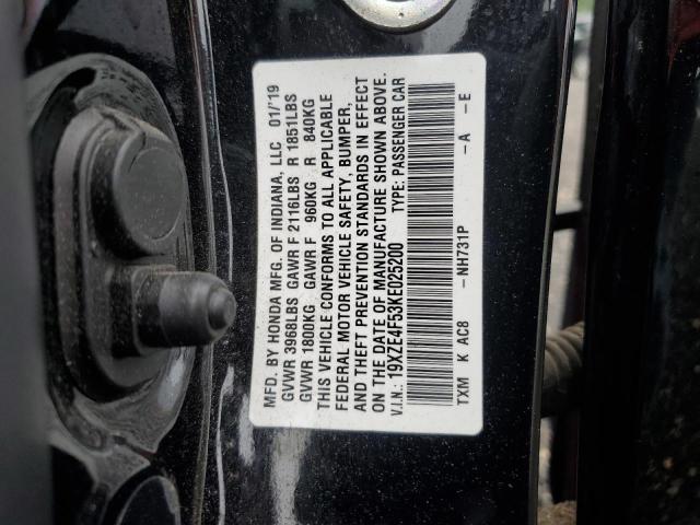 2019 HONDA INSIGHT EX 19XZE4F53KE025200