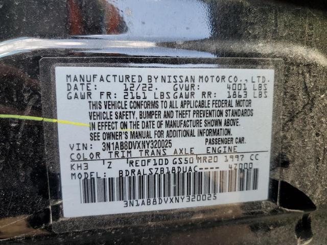 2022 NISSAN SENTRA SR 3N1AB8DVXNY320025