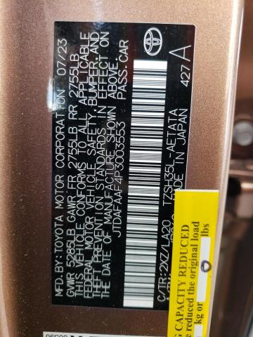 2023 TOYOTA CROWN PLAT JTDAFAAF4P3003553