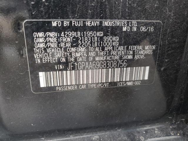 2016 SUBARU IMPREZA JF1GPAA69G8308756