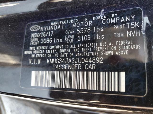 2018 GENESIS G90 PREMIUM KMHG34JA3JU044892