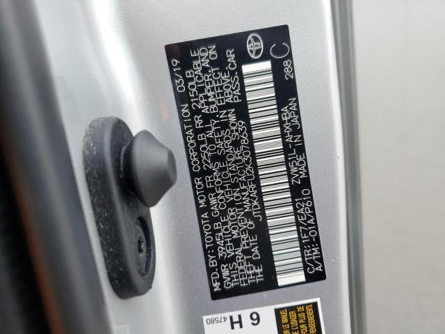 2019 TOYOTA PRIUS - JTDKARFU2K3078639