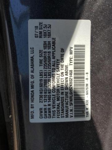 2019 HONDA ODYSSEY EX 5FNRL6H52KB021468