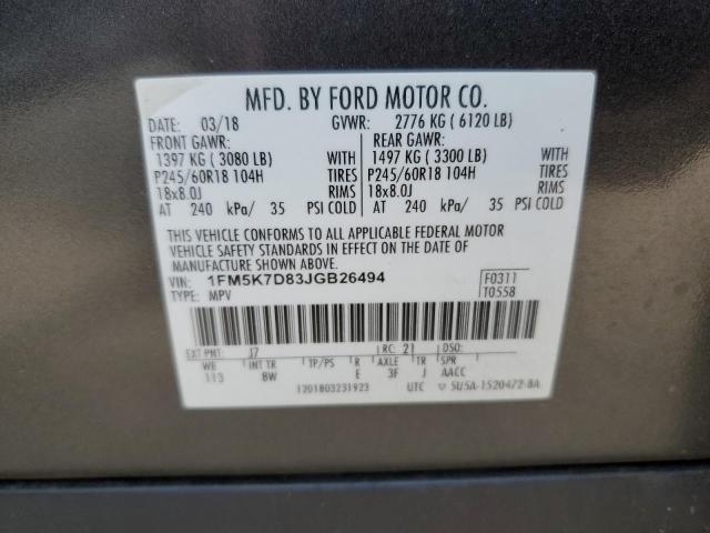 2018 FORD EXPLORER X 1FM5K7D83JGB26494