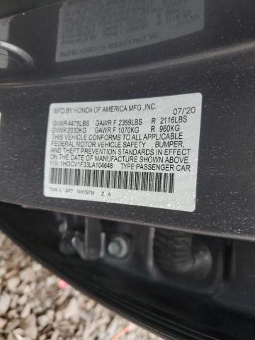 2020 HONDA ACCORD SPORT 1HGCV1F33LA104648