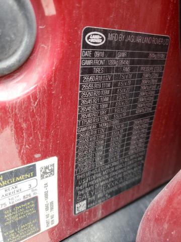 2019 LAND ROVER RANGE ROVE SALYL2EXXKA795205