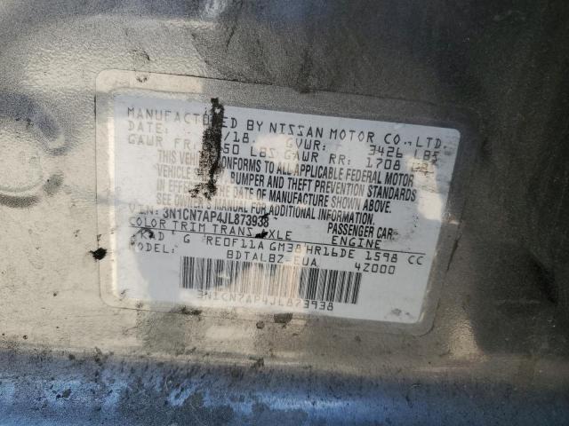 2018 NISSAN VERSA S 3N1CN7AP4JL873938