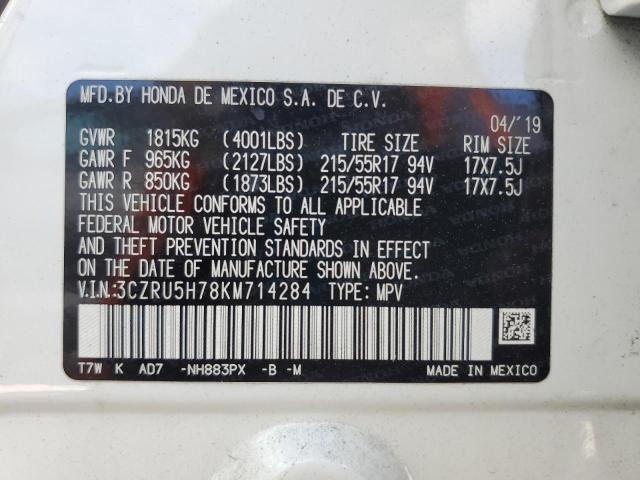 2019 HONDA HR-V EXL 3CZRU5H78KM714284