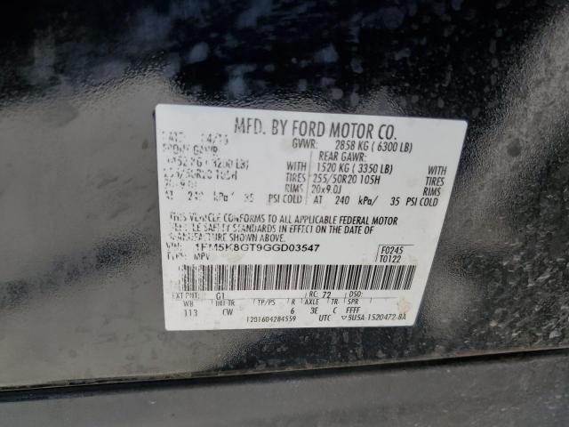 2016 FORD EXPLORER SPORT 1FM5K8GT9GGD03547