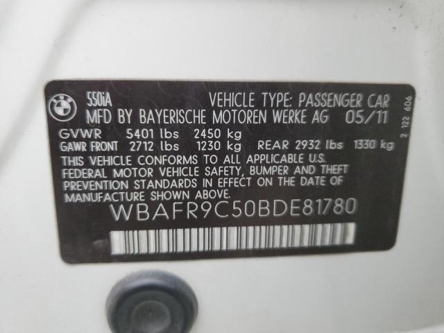 2011 BMW 550 I - WBAFR9C50BDE81780