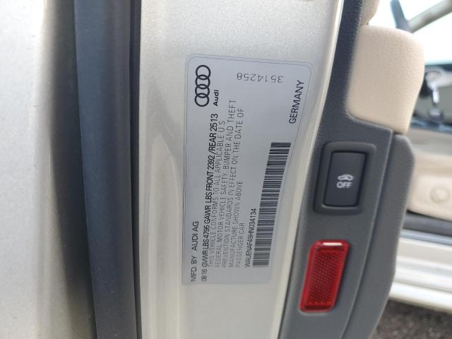 2017 AUDI A4 PREMIUM WAUENAF49HN034134