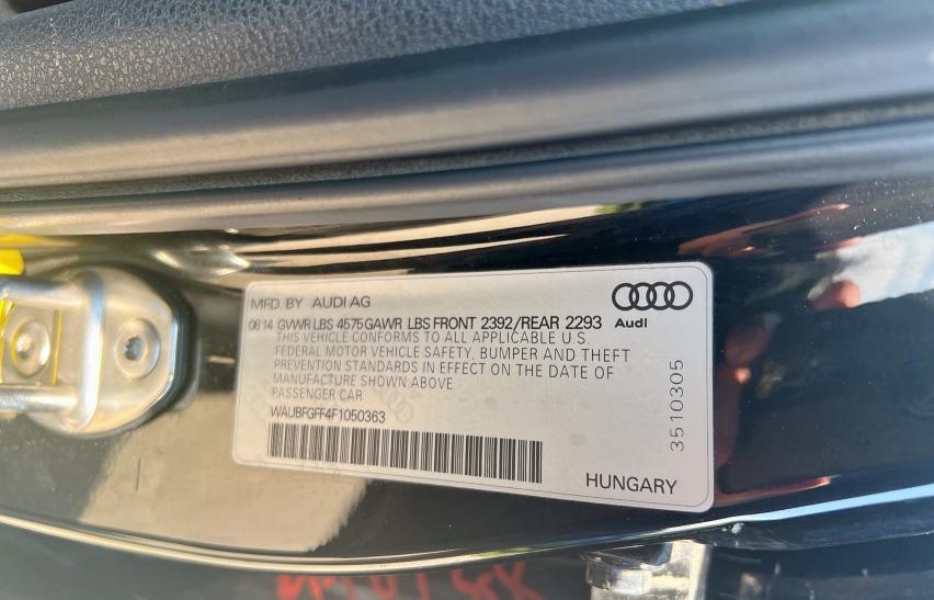 2015 AUDI A3 PREMIUM WAUBFGFF4F1050363